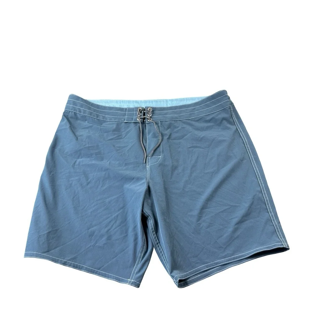 Birdwell Beach Britches Blue Nylon Mens Unlined Boardshorts Size 40